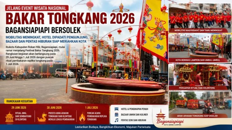 Bagansiapiapi Bersolek Sambut Festival Bakar Tongkang 2026