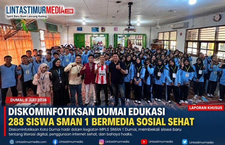 Diskominfotiksan Dumai Edukasi 288 Siswa SMAN 1 Bijak Bermedia Sosial