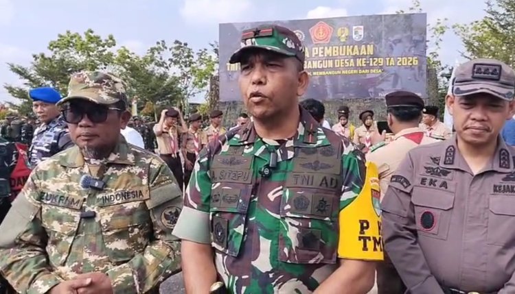 RESMI DIBUKA DI PELALAWAN, TMMD KE-129 KODIM 0313/KPR SIAP SATUKAN LANGKAH MEMBANGUN NEGERI DARI DESA