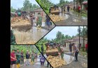 Warga Nias Utara Gotong Royong Perbaiki Jalan Provinsi, Desak Bobby Nasution Segera Bertindak