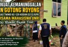 Perkuat Kemanunggalan dan Gotong Royong, Satgas TMMD ke-129 Kodim 0313/KPR Bersama Mahasiswa UNRI Pulas Rumah Bapak Dedi   