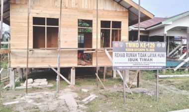 Siap Dihuni Dalam Waktu Dekat, Pembangunan RTLH Ibu Timah Dalam TMMD ke-129 Kodim 0313/KPR Capai Progres 80 Persen