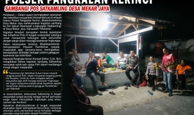 Bhabinkamtibmas Polsek Pangkalan Kerinci Sambangi Pos Satkamling Desa Mekar Jaya