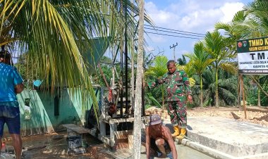 Pengeboran Sumur Bor TMMD ke-129 Kodim 0313/KPR di Desa Delik Tembus Kedalaman 42 Meter   