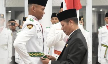 Paskibraka Kuansing Dikukuhkan, Siap Bertugas di HUT ke-81 RI