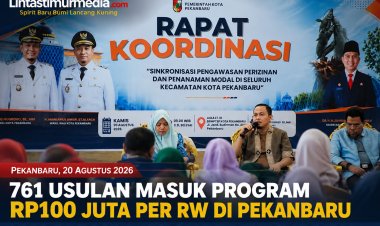 Pekanbaru Catat 761 Usulan Program Rp100 Juta per RW