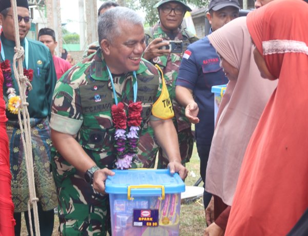Tinjau Hasil Pembangunan TMMD ke-129, Tim Wasev Mabesad  Brigjen TNI Zulfirman Chaniago, S.I.P., M.Han Evaluasi Sasaran Fisik