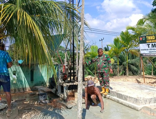 Pengeboran Sumur Bor TMMD ke-129 Kodim 0313/KPR di Desa Delik Tembus Kedalaman 42 Meter   