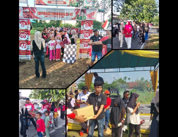 Jalan Santai HUT ke-81 RI Semarak di Desa Senggoro Bengkalis