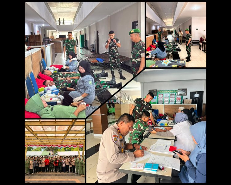 Brigif TP 89/GG Gelar Donor Darah Sambut HUT Perdana Kodam XIX
