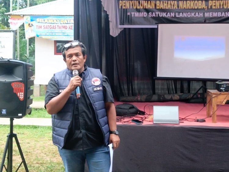 Bentengi Generasi Muda dari Narkoba dan Pelanggaran Hukum, Satgas TMMD ke-129 Kodim 0313/KPR Gelar Penyuluhan di Pangkalan Terap