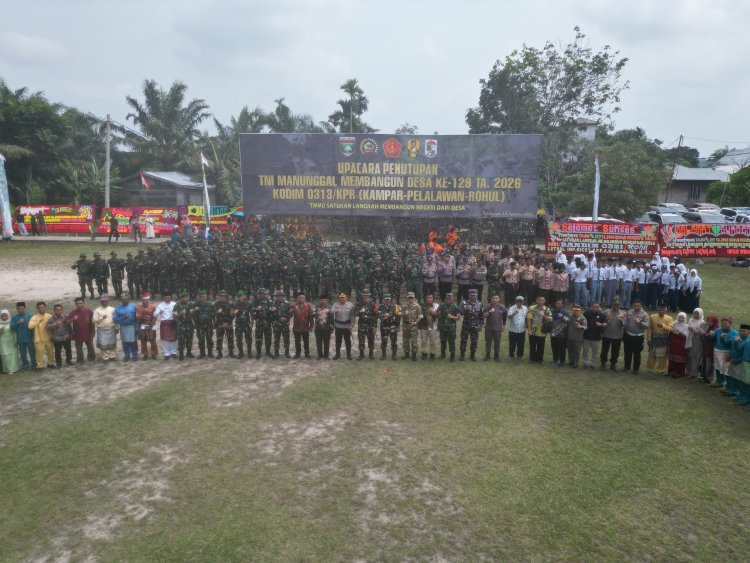 Tutup TMMD Ke-129 Kodim 0313/KPR, Kasdam XIX / TT  Berikan Apresiasi