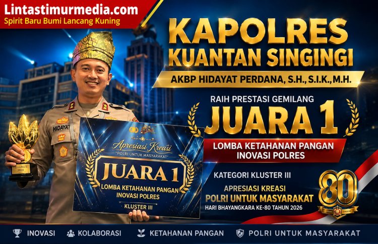 Kapolres Kuansing Raih Juara 1 Lomba Ketahanan Pangan Nasional