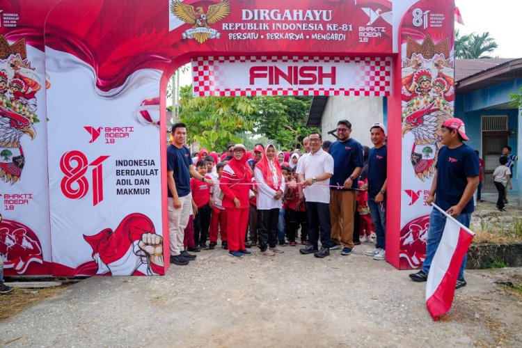 HUT ke-81 RI, Jalan Santai RT 18 Purnama Diikuti Ratusan Warga