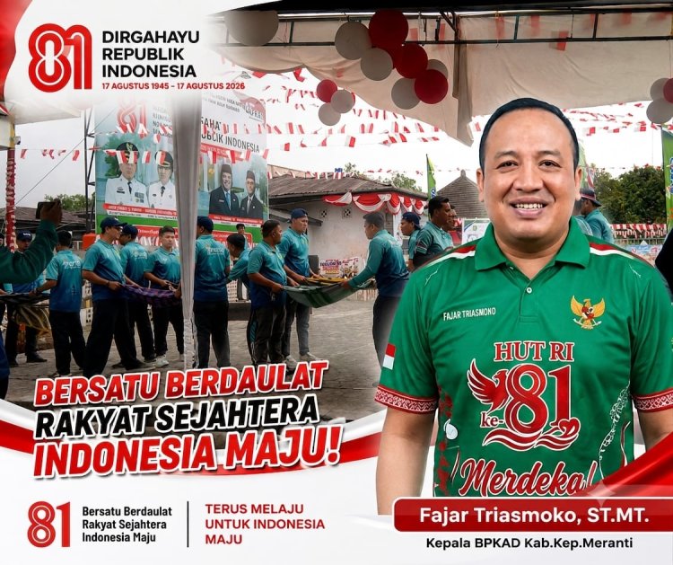HUT RI ke-81, BPKAD Meranti Perkuat Kekompakan Pegawai