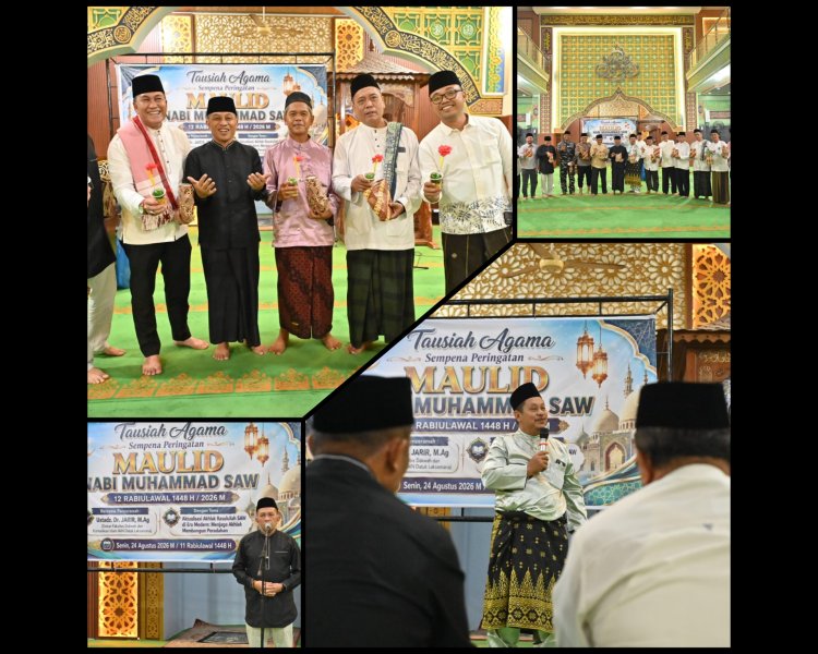 Maulid Nabi di Masjid Agung Istiqomah, Wabup Bengkalis Ajak Teladani Rasulullah